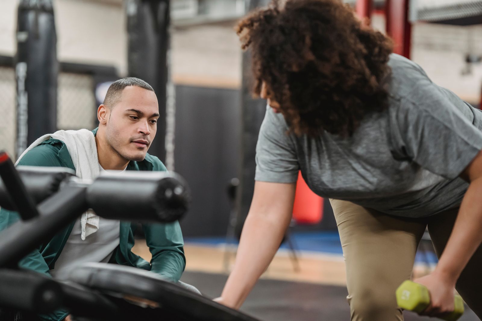 Coach guiding an athlete at Elyv